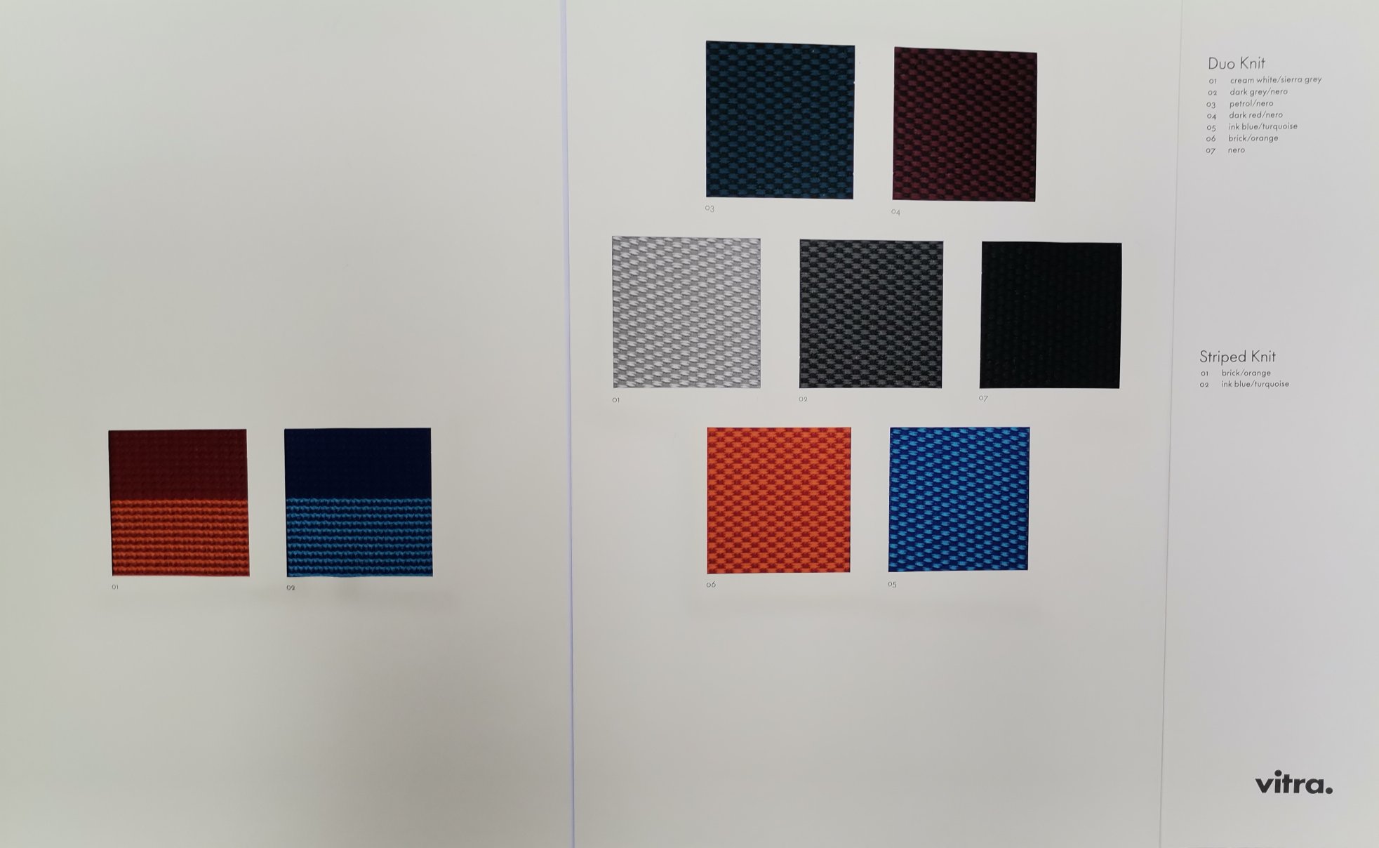 Sample Card Duo Knit / Striped Knit Vitra