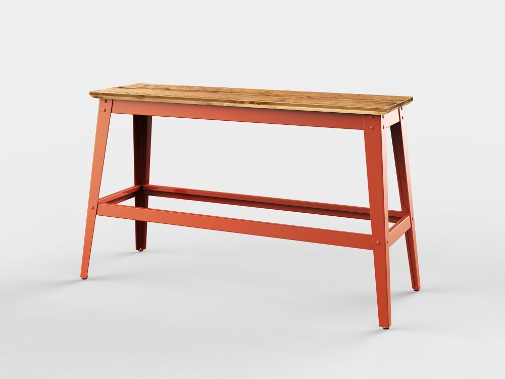 6Grad high bank 180 cm Jan Cray Red Orange-Lumber Recycled
