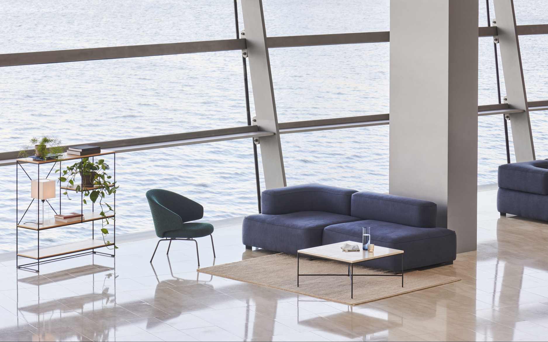 Alphabet 2-Seater Sofa Armrest Right Fritz Hansen