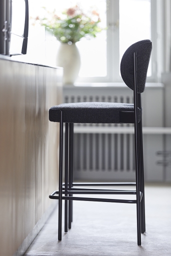 Series 430 Bar Stool Bar stool 75 cm BLACK / REMIX 123 Verpan SINGLE PIECES
