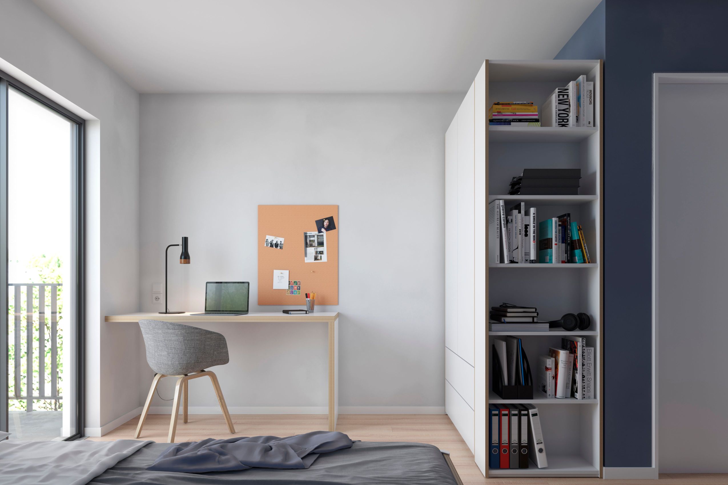 MODULAR PLUS wardrobe combination with add-on shelf right W 151.9 cm Müller Möbelwerkstätten