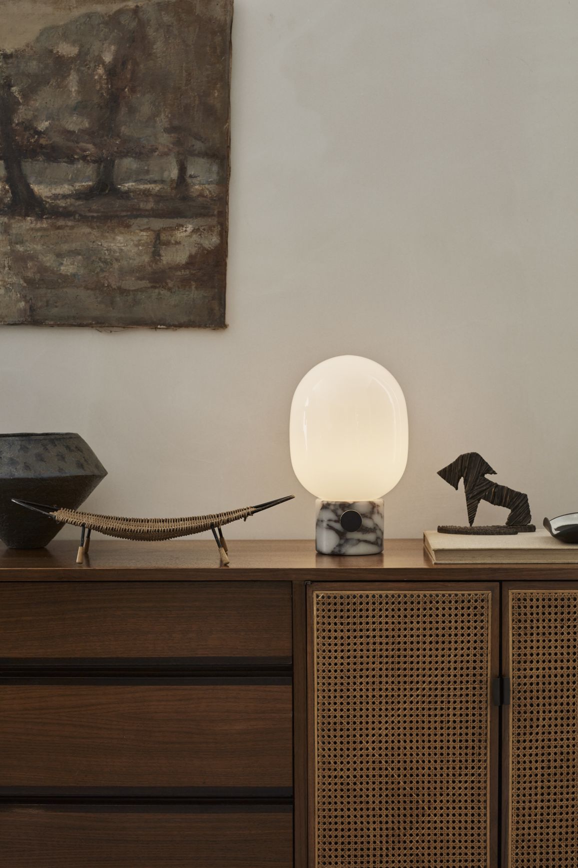 JWDA Table lamp Large Travertine red Audo Copenhagen