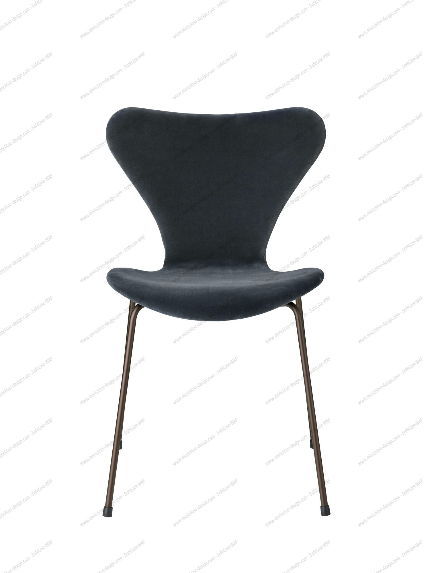Series 7 3107 Belfast Chair fully upholstered Fritz Hansen grey blue