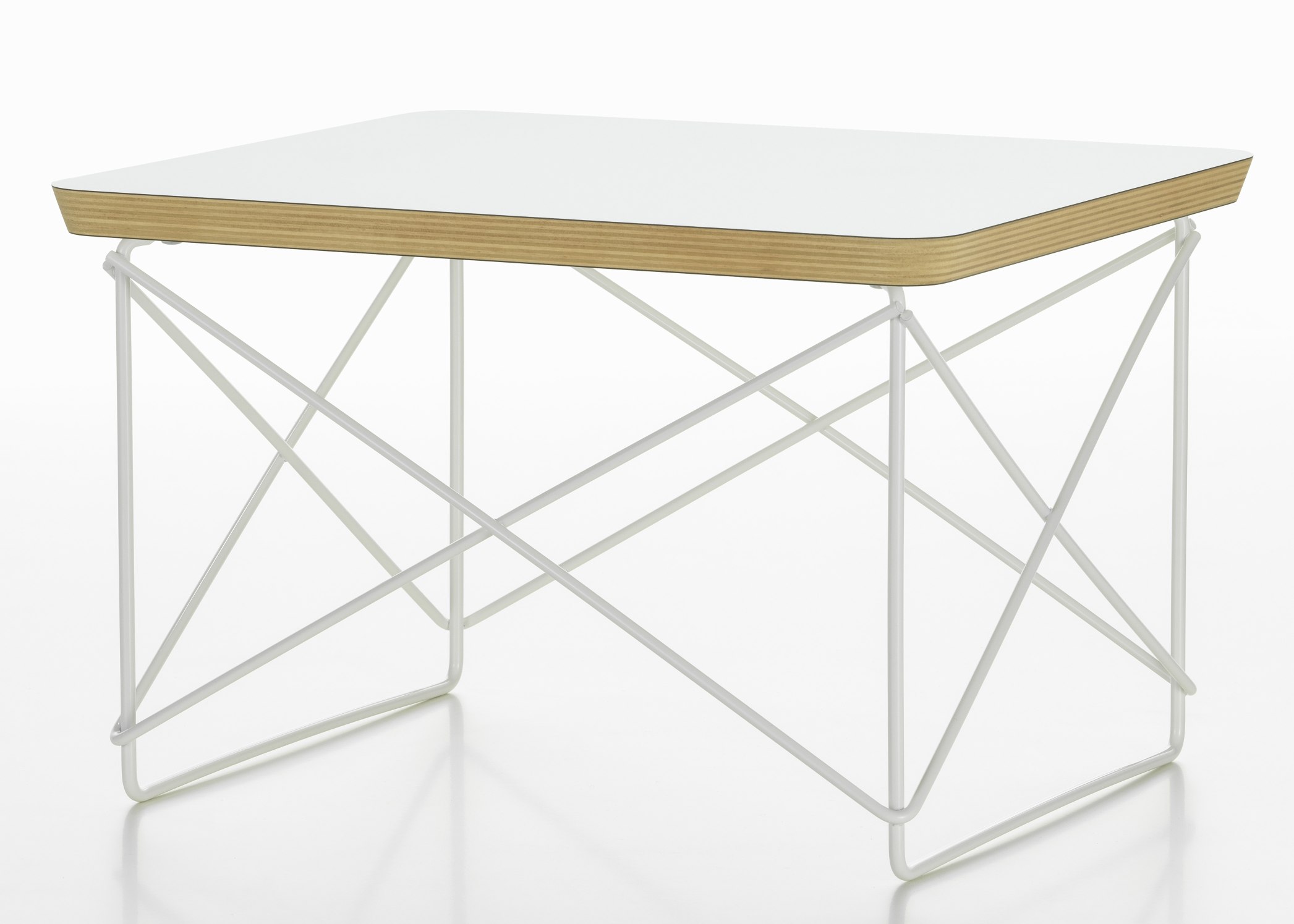 Occasional Table LTR Side Table HPL White Vitra Steel wire white powder-coated