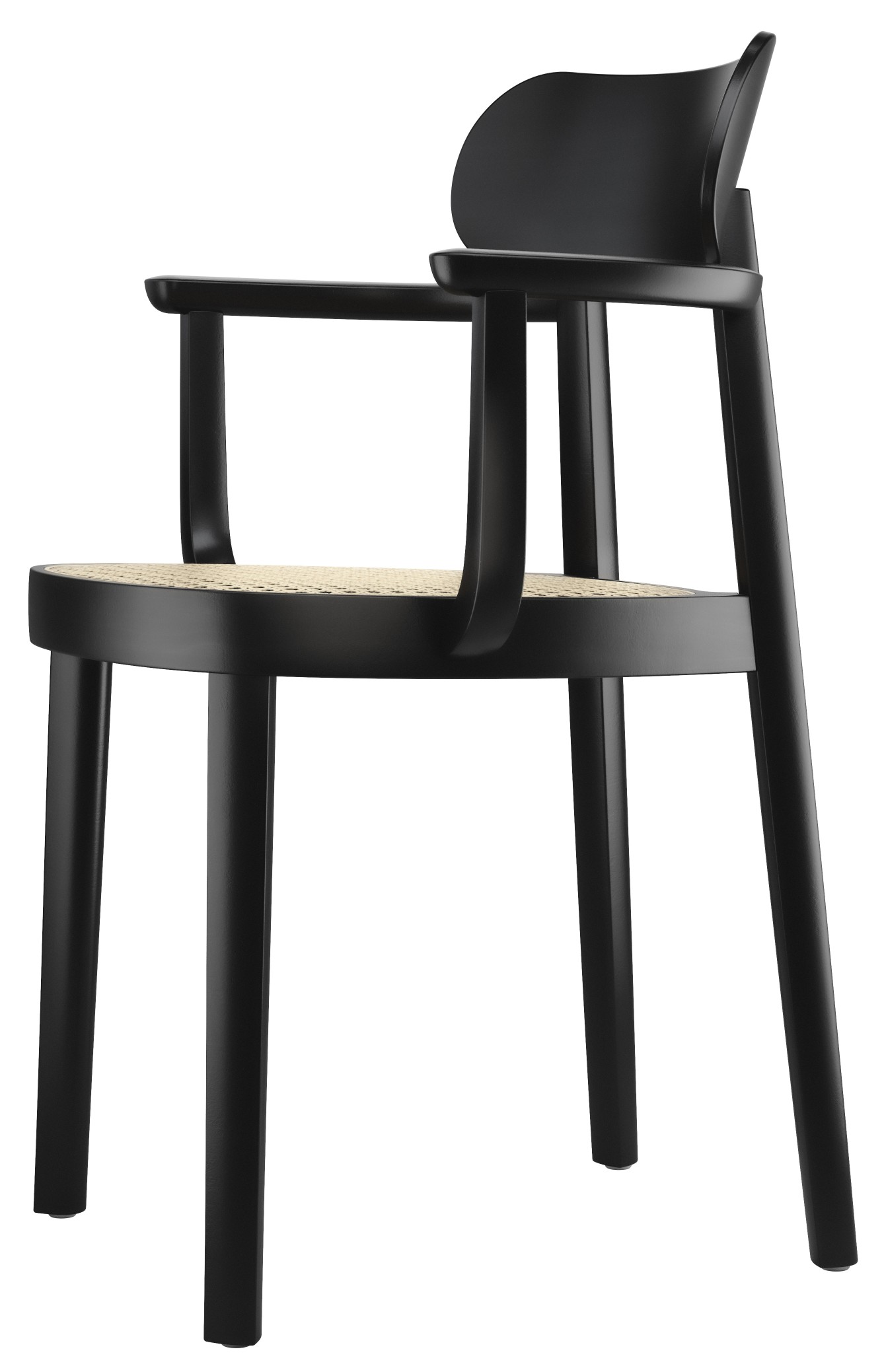 Wooden chair with Armrests 118F / 118 F Thonet