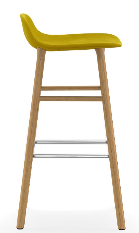 Form Barstool  H 75 cm Oak Upholstered Normann Copenhagen