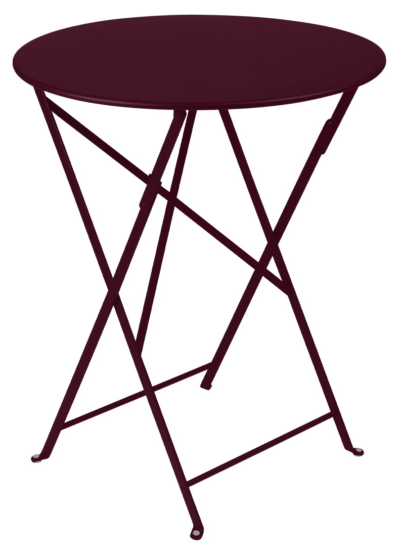 Bistro Outdoor Round Folding table Fermob Black cherry
