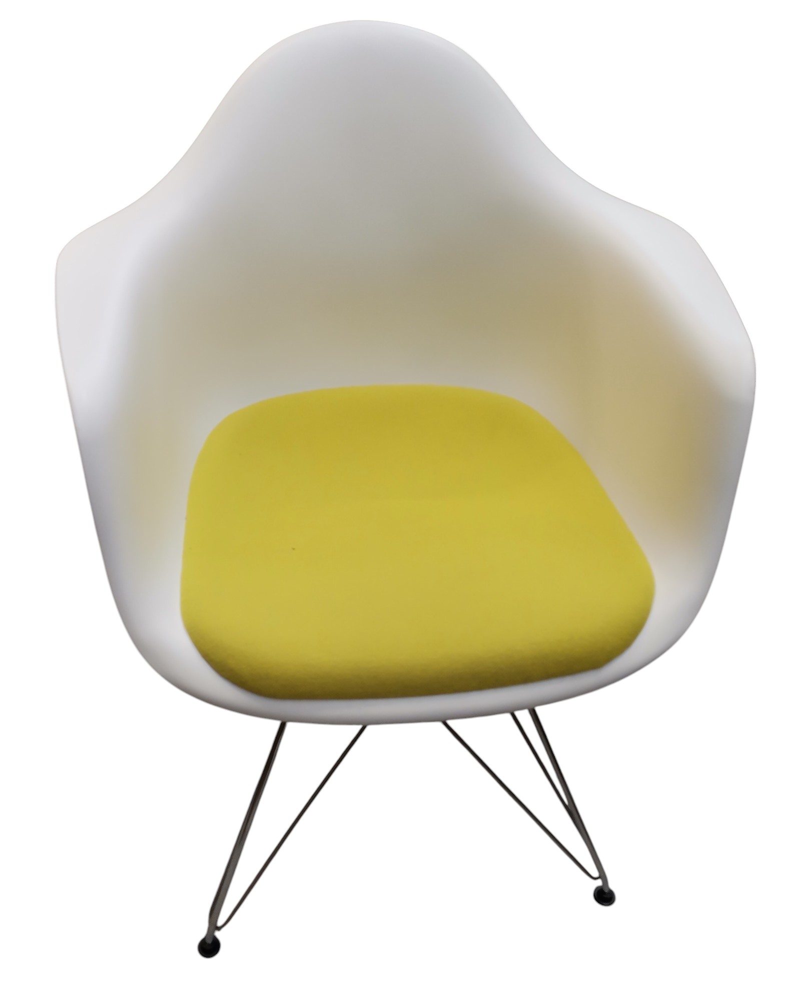 Eames Plastic Arm Chair DAR chair with seat cushion green / yellow Vitra IMPERFECT ITEMS