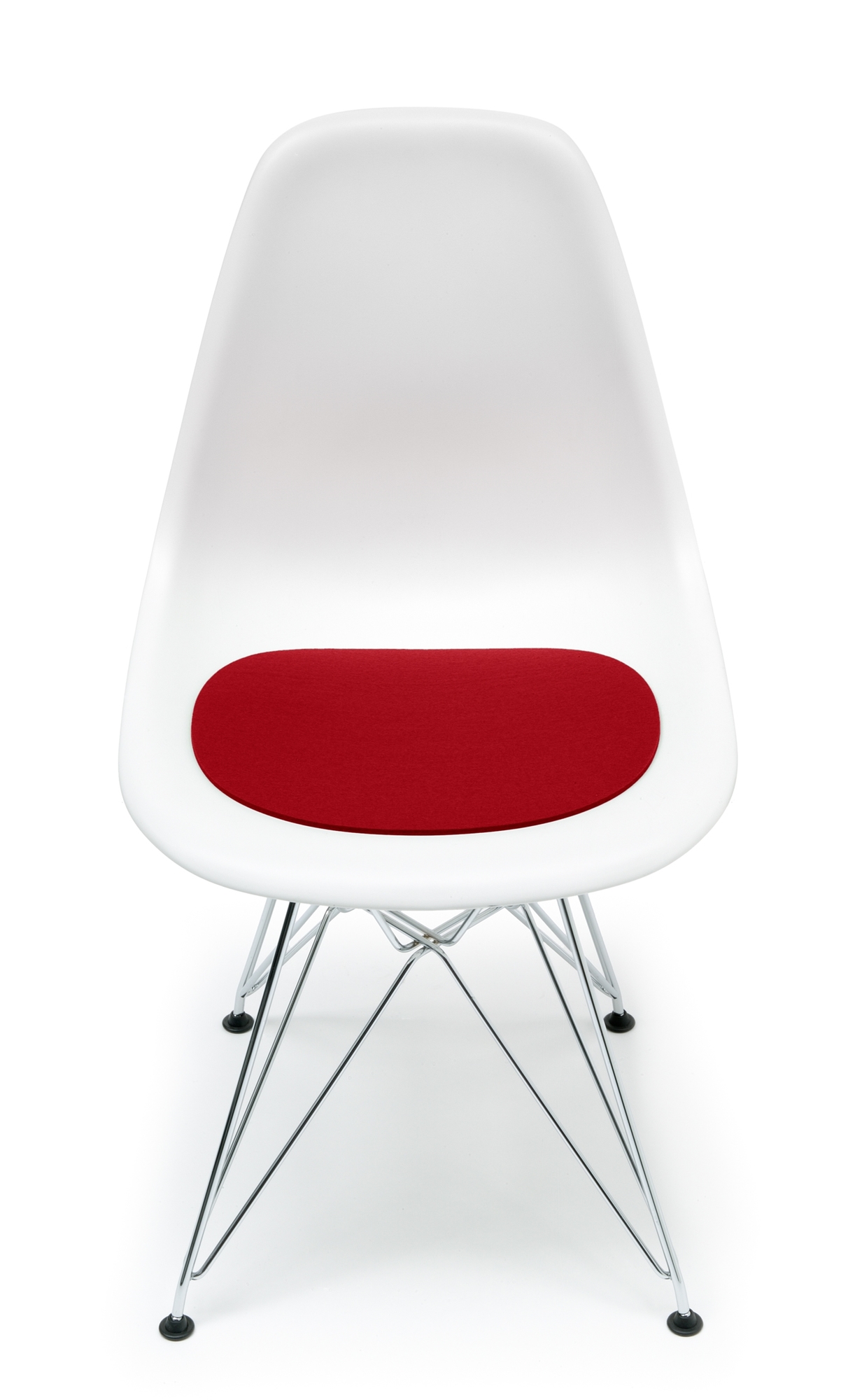 Seat pad-Felt pad Eames Plastic Side Chairs DSR / DSW red Hey Sign