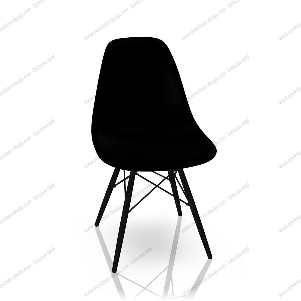Eames Plastic Side Chair DSW Chair Maple black - Deep black