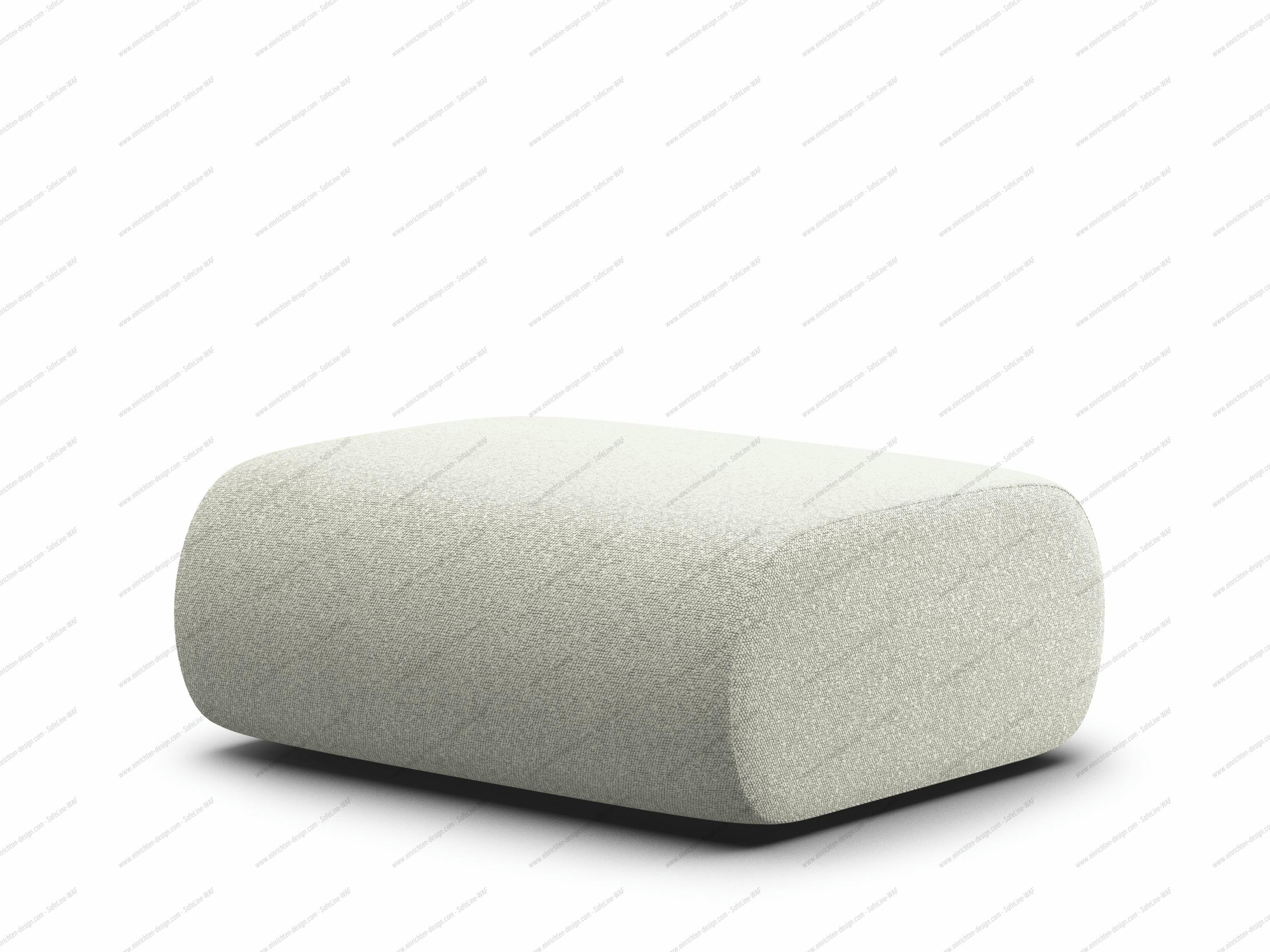 OLA Sofa Pouf Bouclé moon white - Promise 091 / Cover not Removable OUT OLA Sofa Pouf in Bouclé moon white, ein moderner Hocker für Wohnzimmer und Lounge.