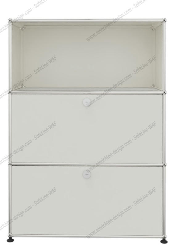USM Haller Highboard 1 Ouvert / 2 Tiroirs Pure white - FAST DELIVERY    