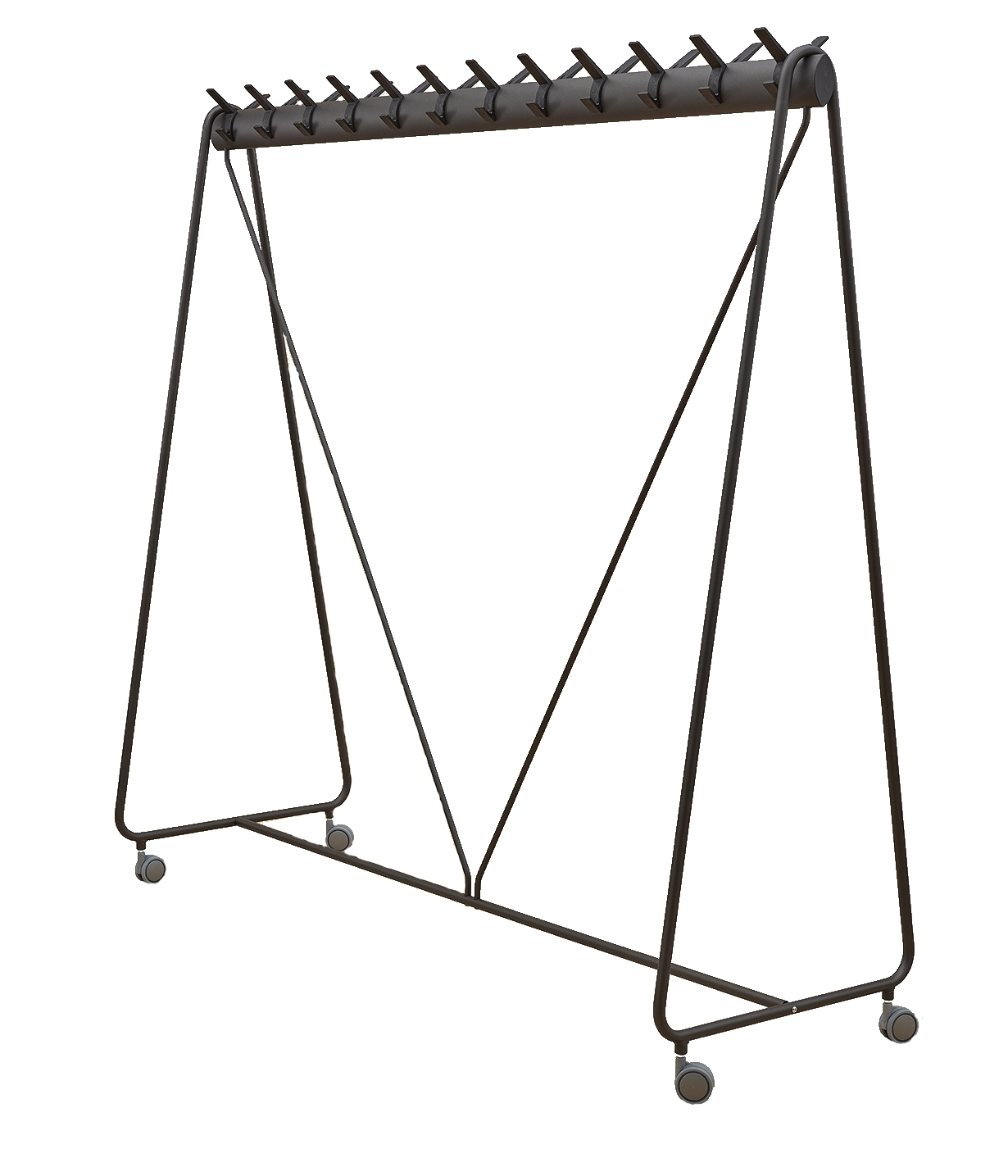 Ellipse Coat hanger on wheels with 24 hooks Segis