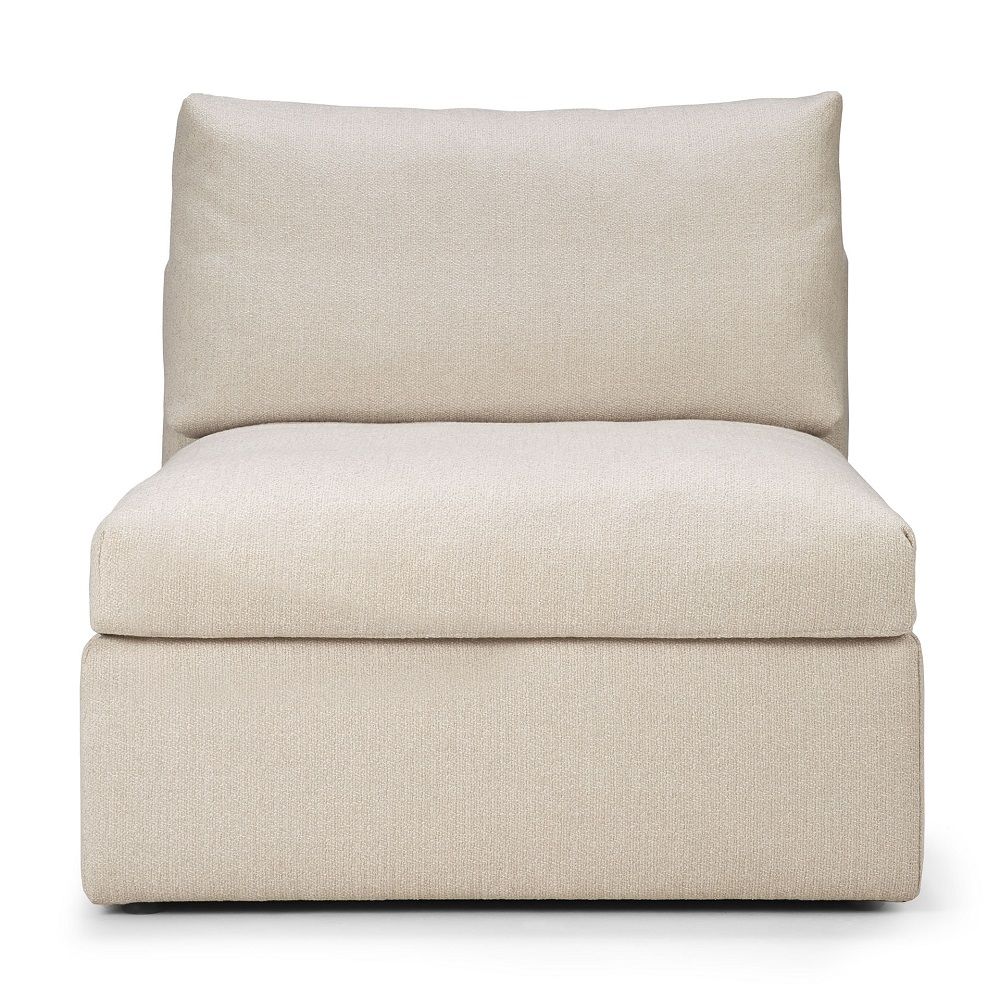 Off white fabric store sofa