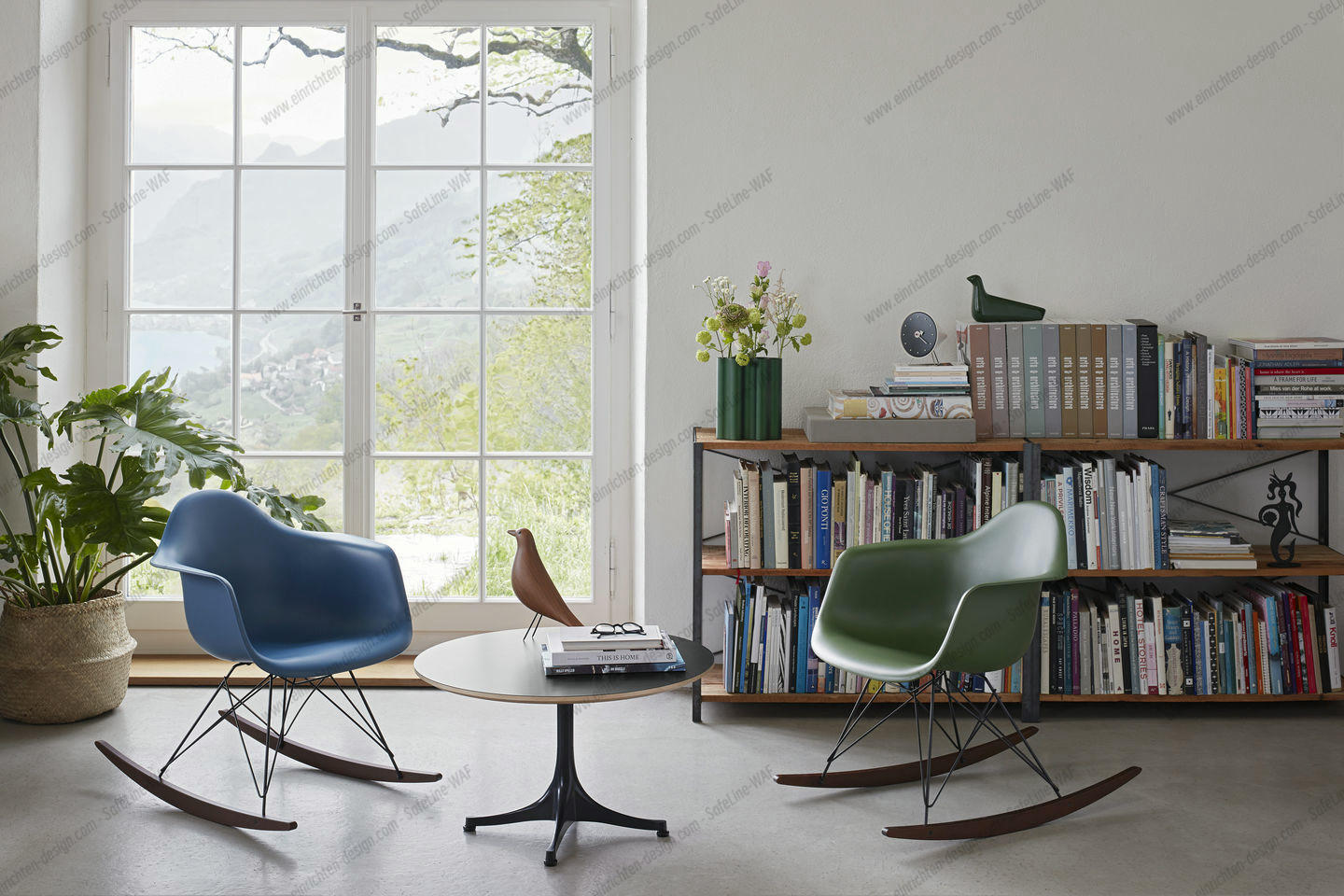 Eames Plastic Arm Chair RAR Rocking Chair Vitra Maple yellowish - Black - Deep black