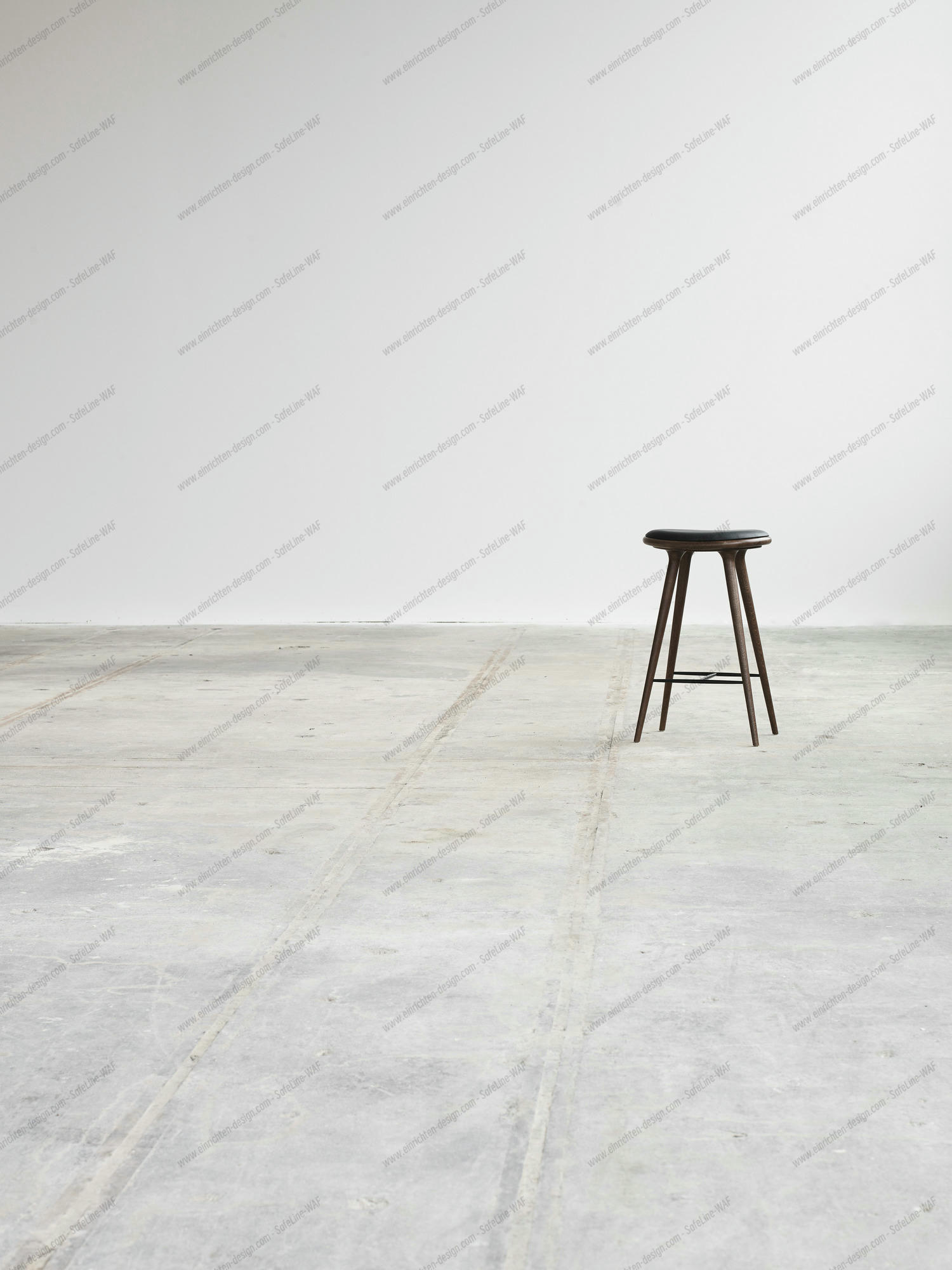 Stool / Barstool Sirka gray stained oak Mater