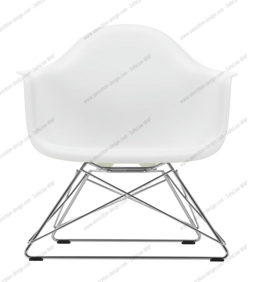 Eames Plastic Arm Chair LAR Chair Vitra White - Chrome