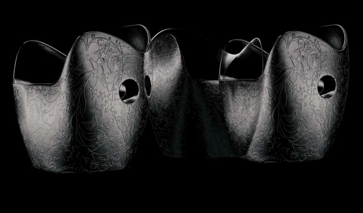 O-Nest Armchair  black ivy Moroso