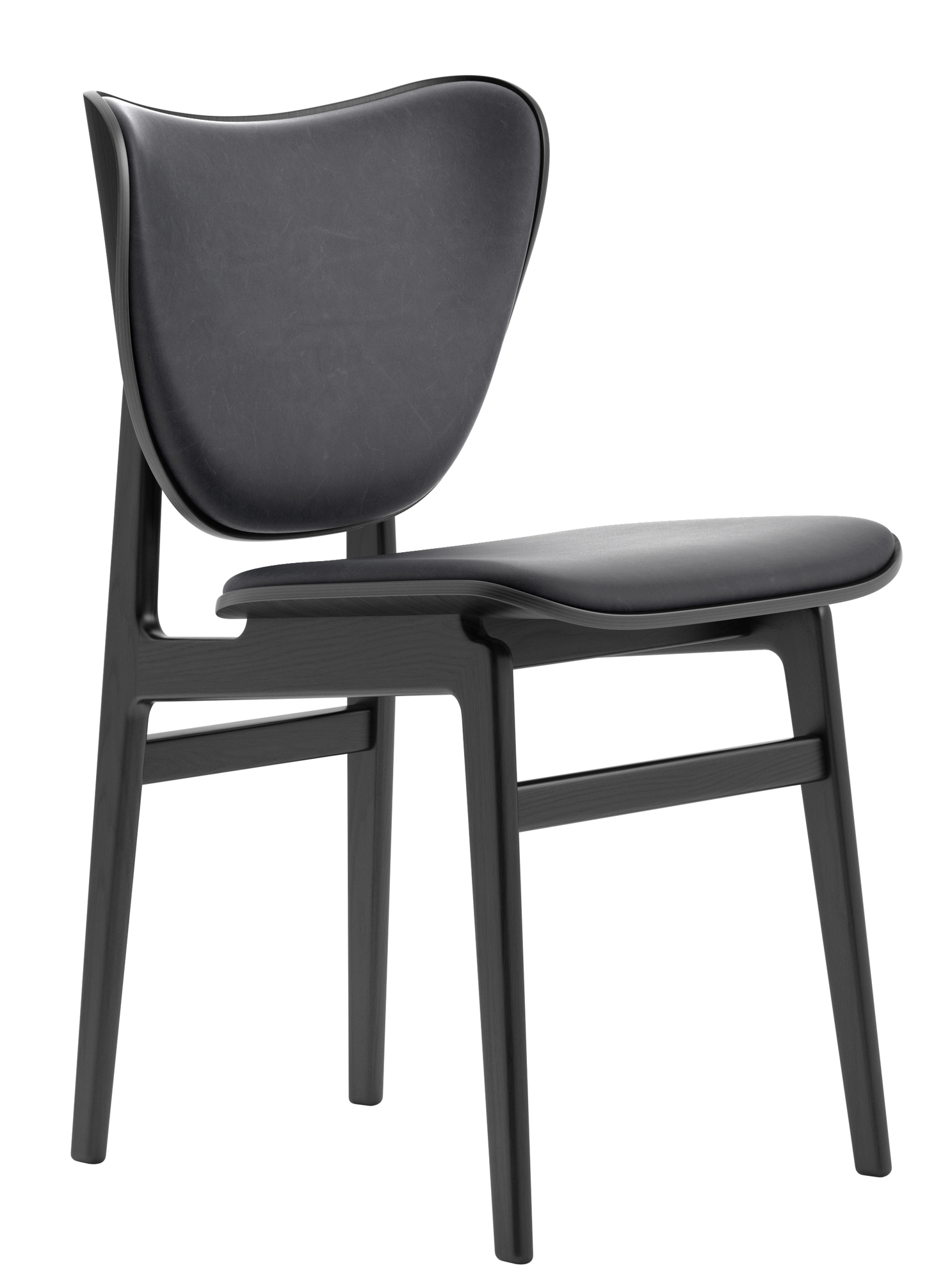 Elephant Dining Chair Leather Cover Norr11 Oak black Vintage Leather Anthracite