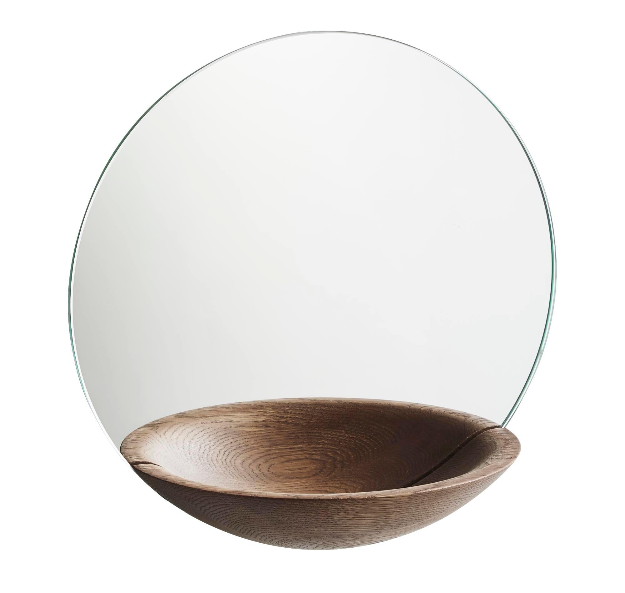 Pocket Mirror Wall mirror Large Woud-black SINGLE PIECES