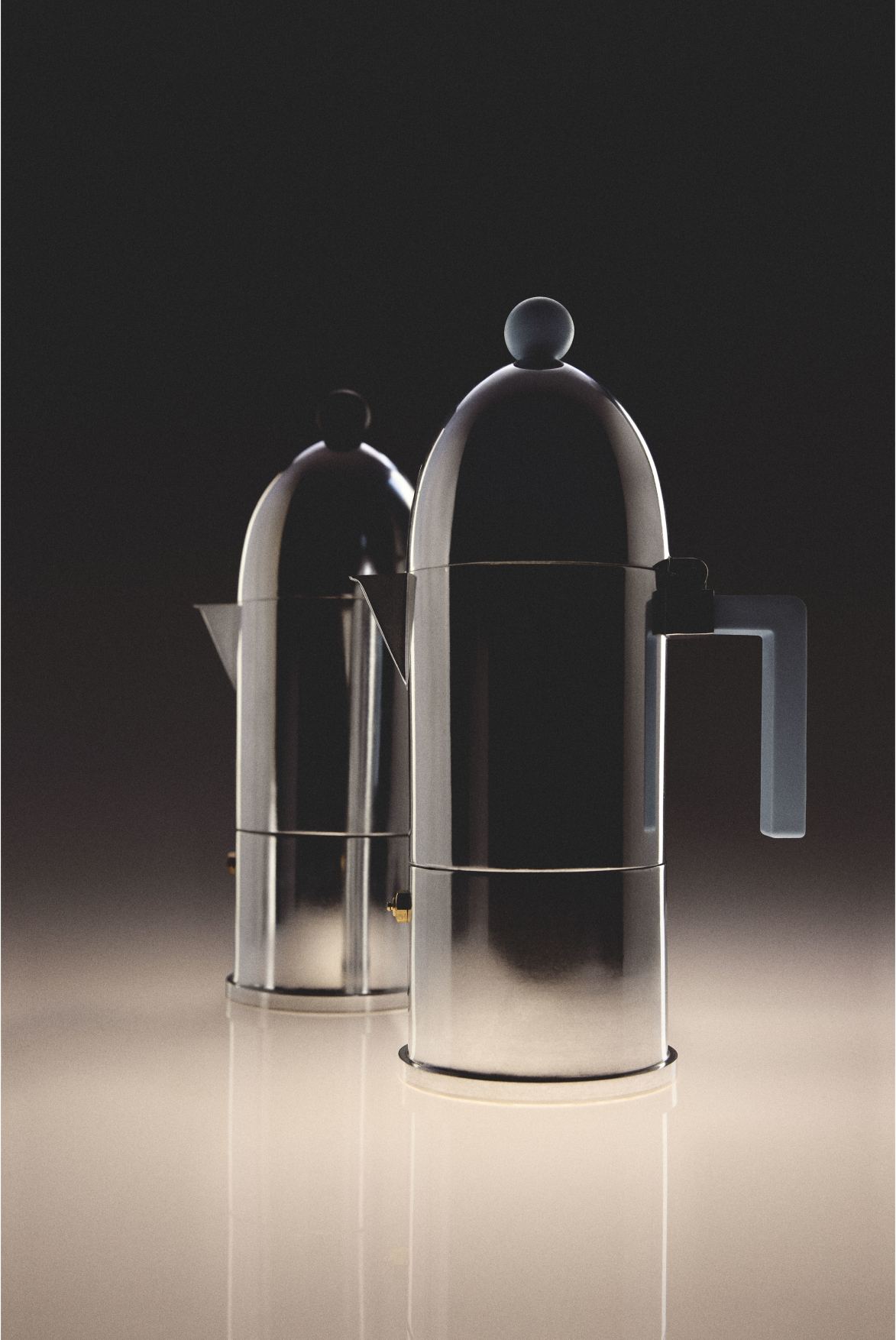 La Cupola 9095/6AZFM Espresso Maker Light Blue Alessi
