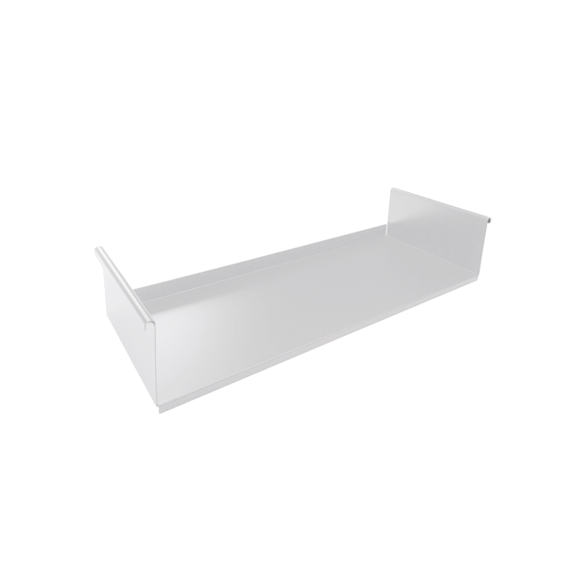 Weiße Verbindungstablare für Pool Anlehnregal, Regalbrett aus Metall für Mox Bx45 cm Regalsystem.