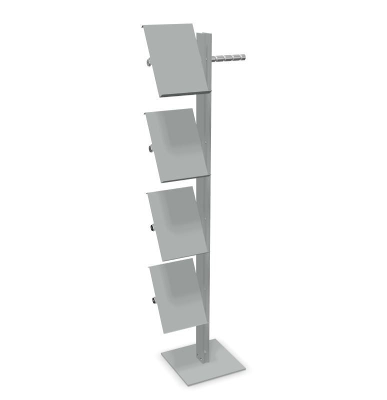 Standfree B coat stand with brochure display Cascando