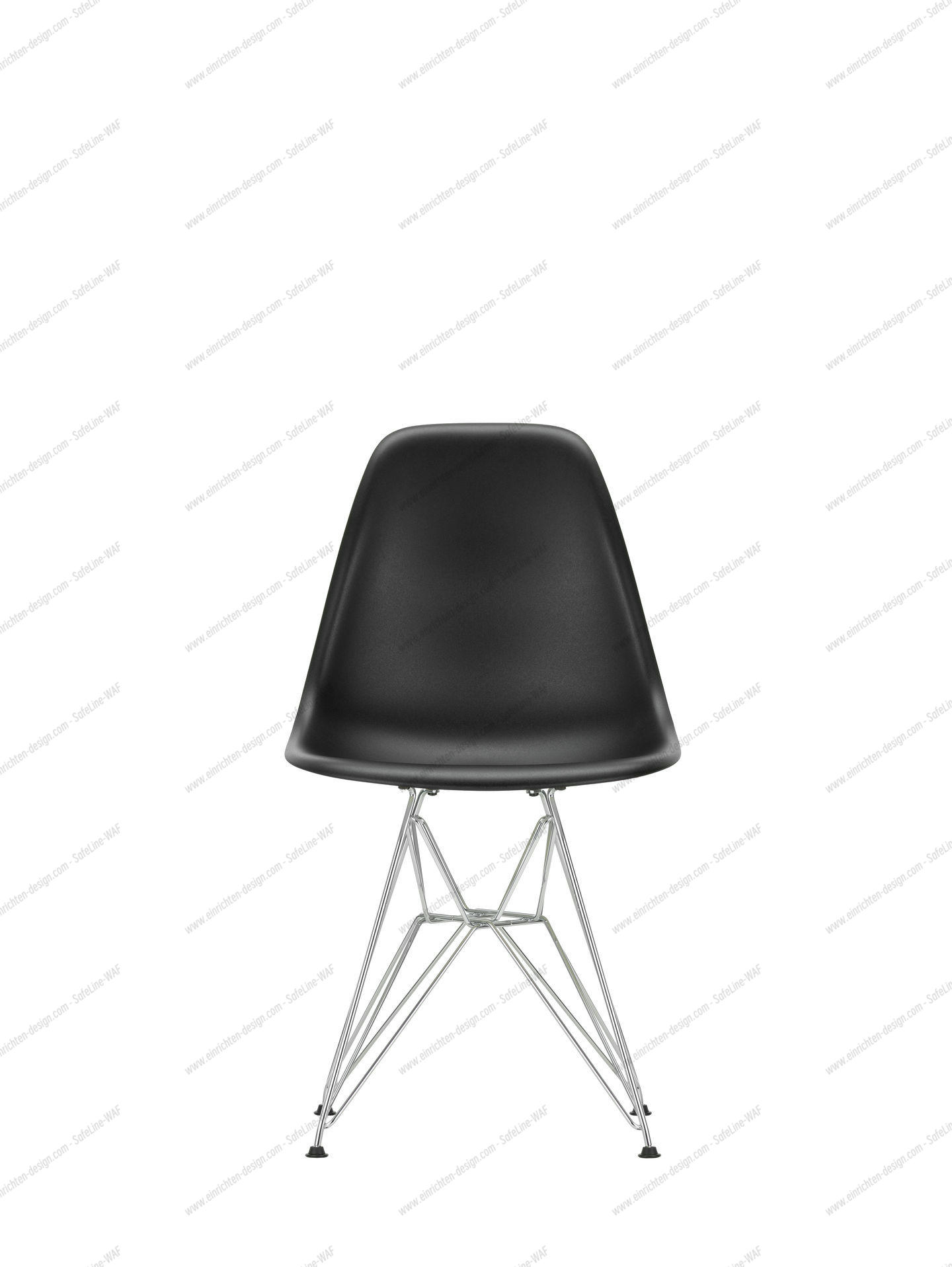 Eames Plastic Side Chair DSR Chair Vitra Black-Pale Pink