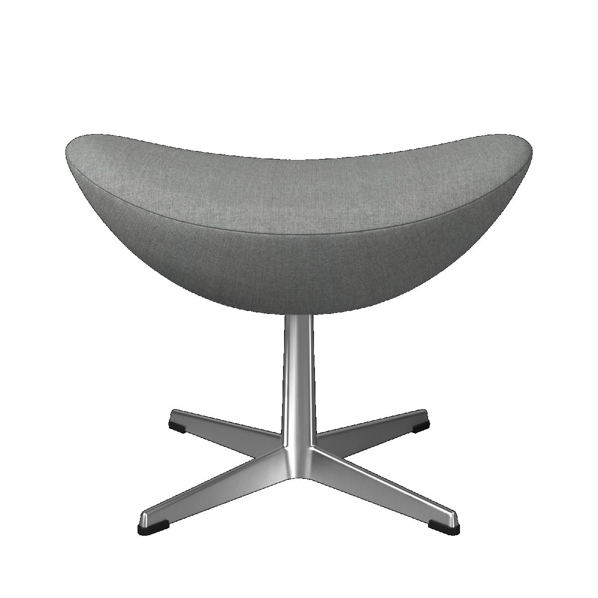 Moderner Hocker passend zum Egg Chair, bezogen mit Re-wool Stoff in blassem Aqua.