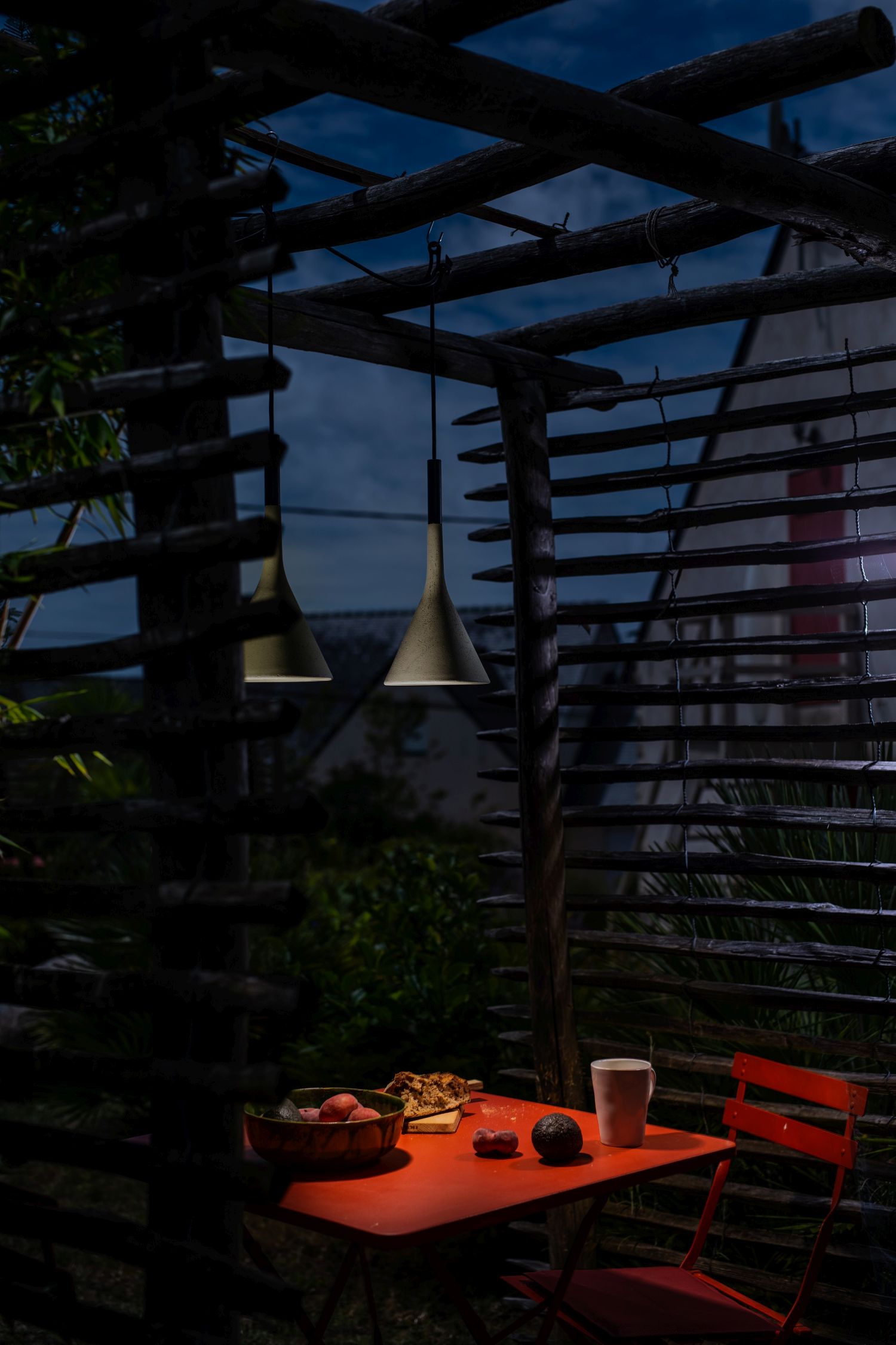 Aplomb Outdoor LED Pendant lamp Grey Foscarini