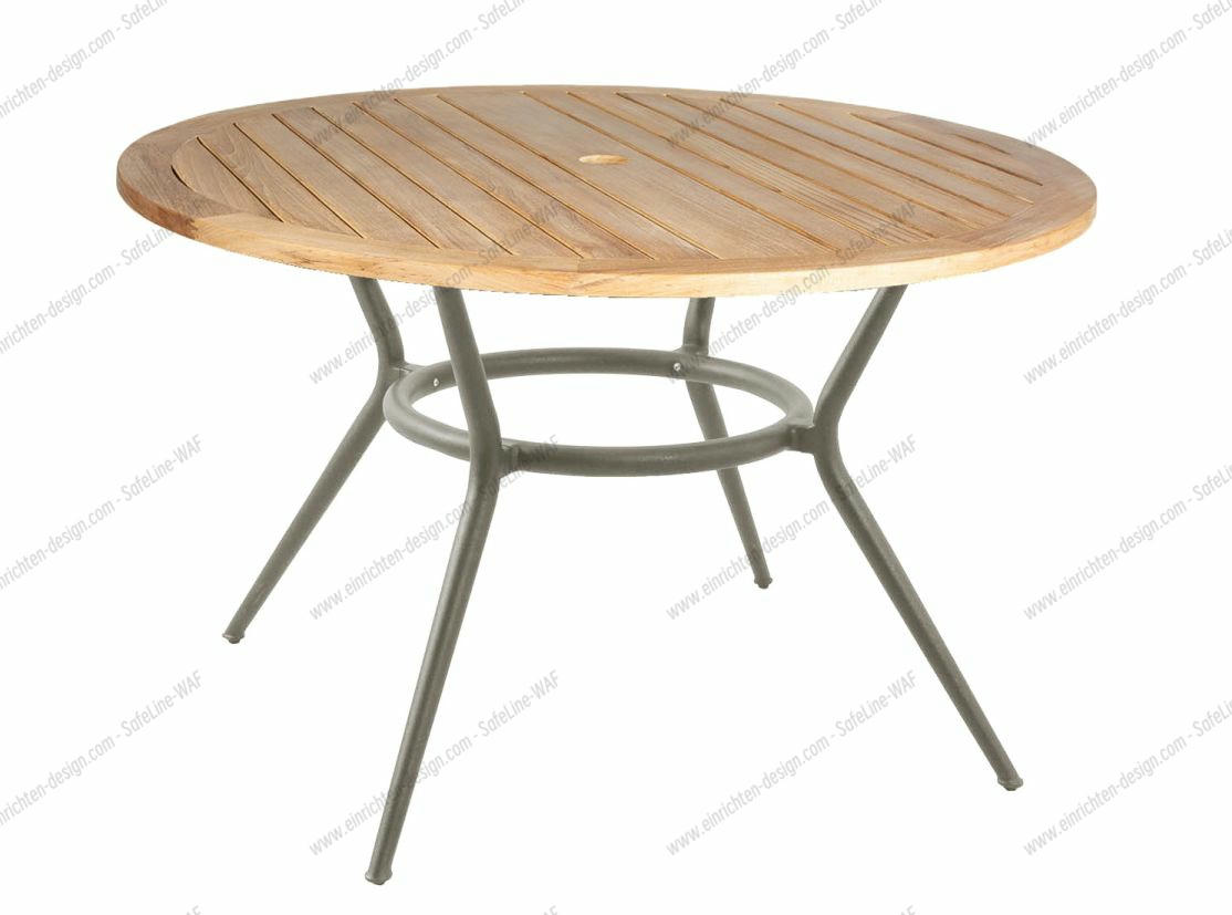 Joy Outdoor Dining table round Teak Frame Taupe Cane-Line