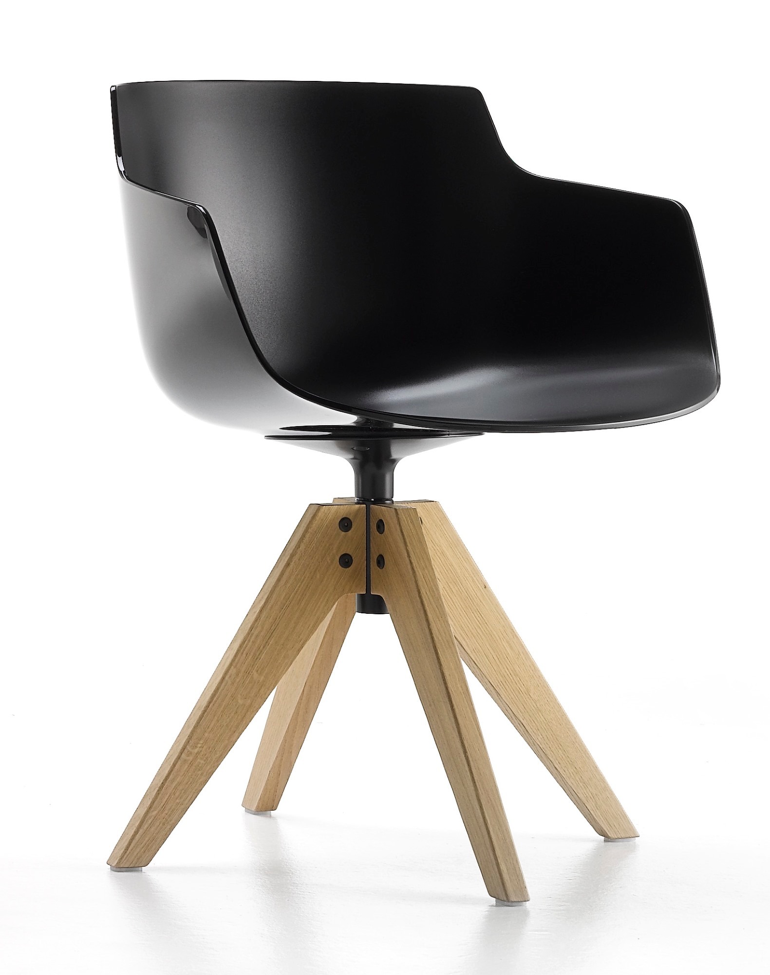 Flow Slim Chair VN Oak Frame MDF Italia White
