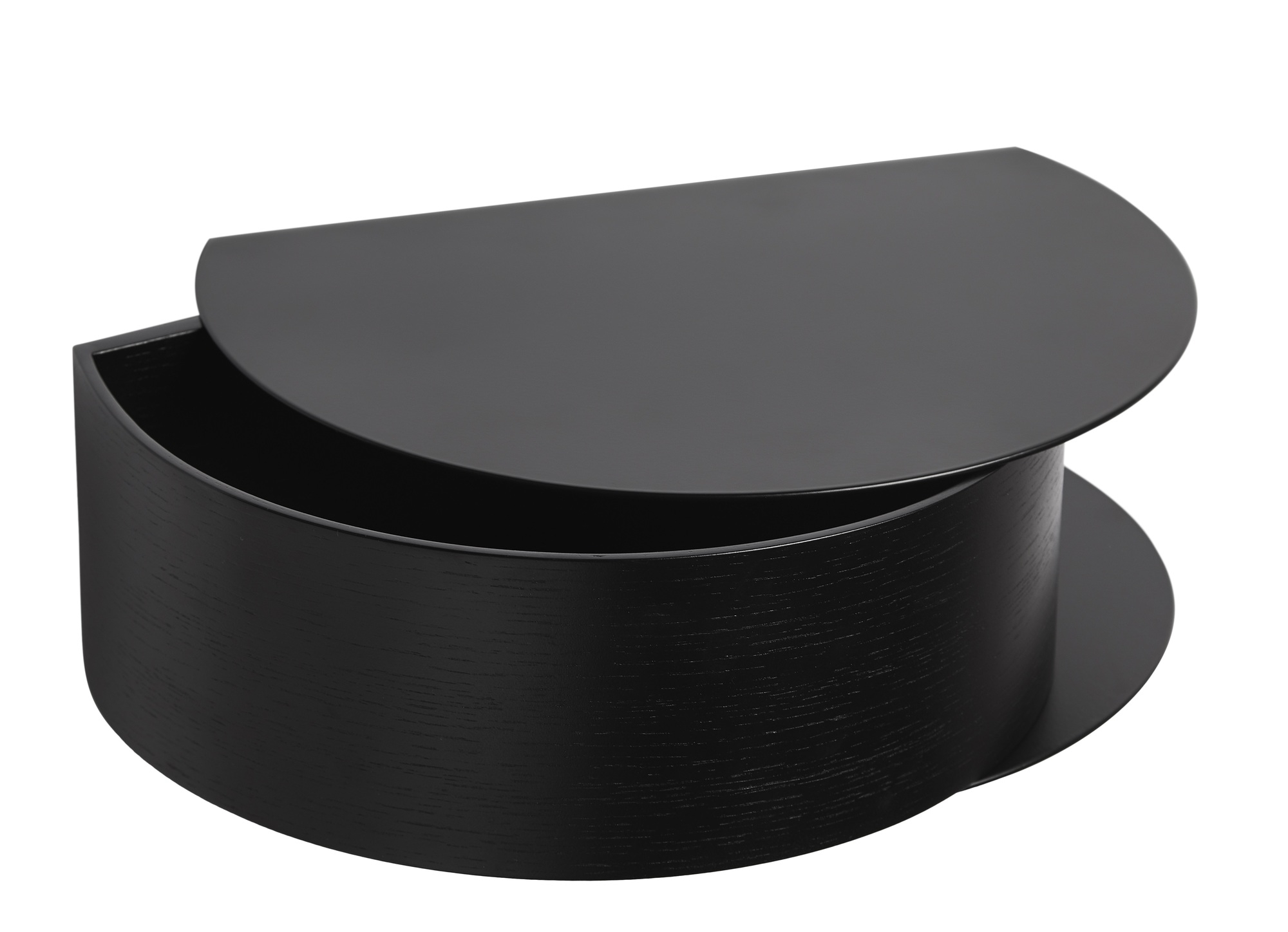 Wallie Wall drawer Shelf Black Woud