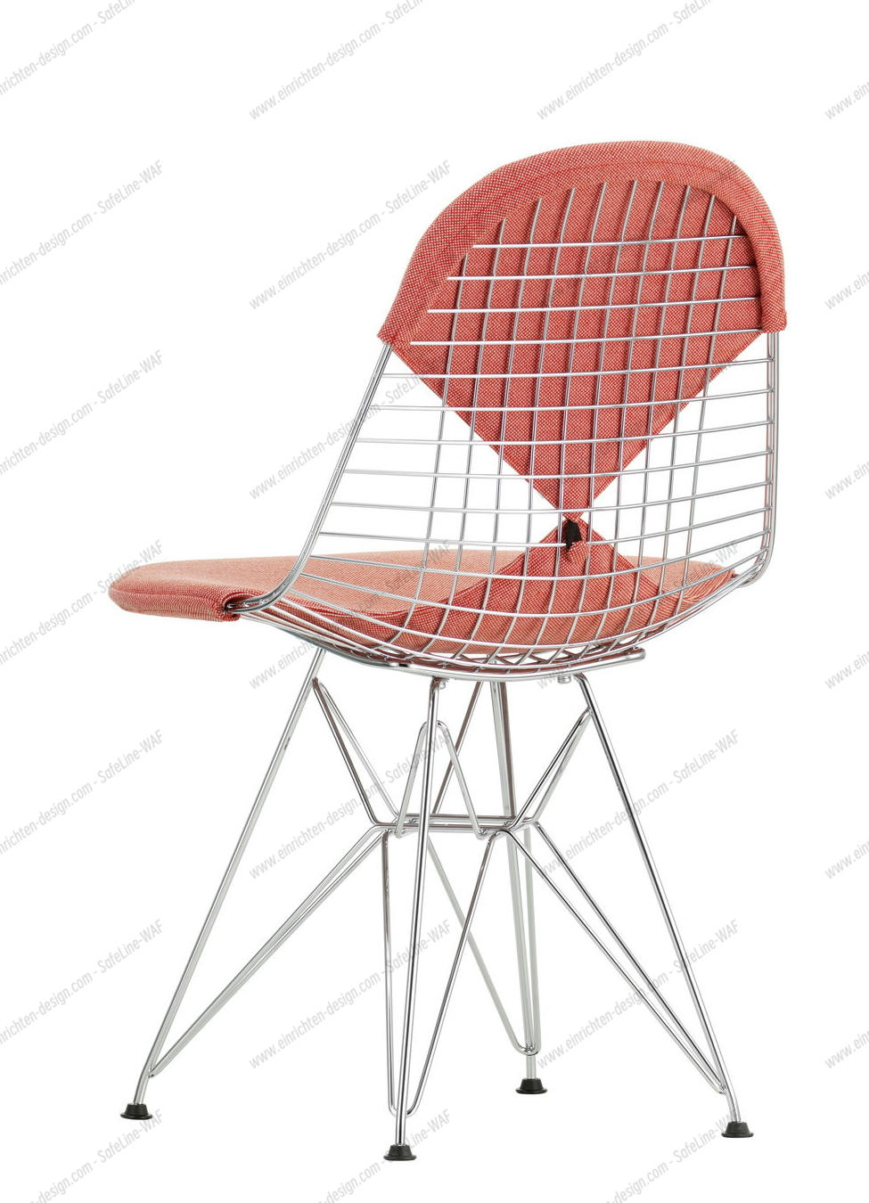 DKR-2 Wire Chair with seat and back cushion Vitra