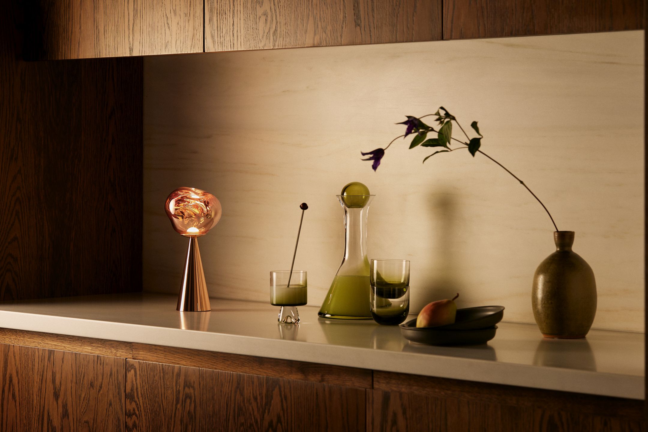 Melt Portable LED Table lamp silver Tom Dixon
