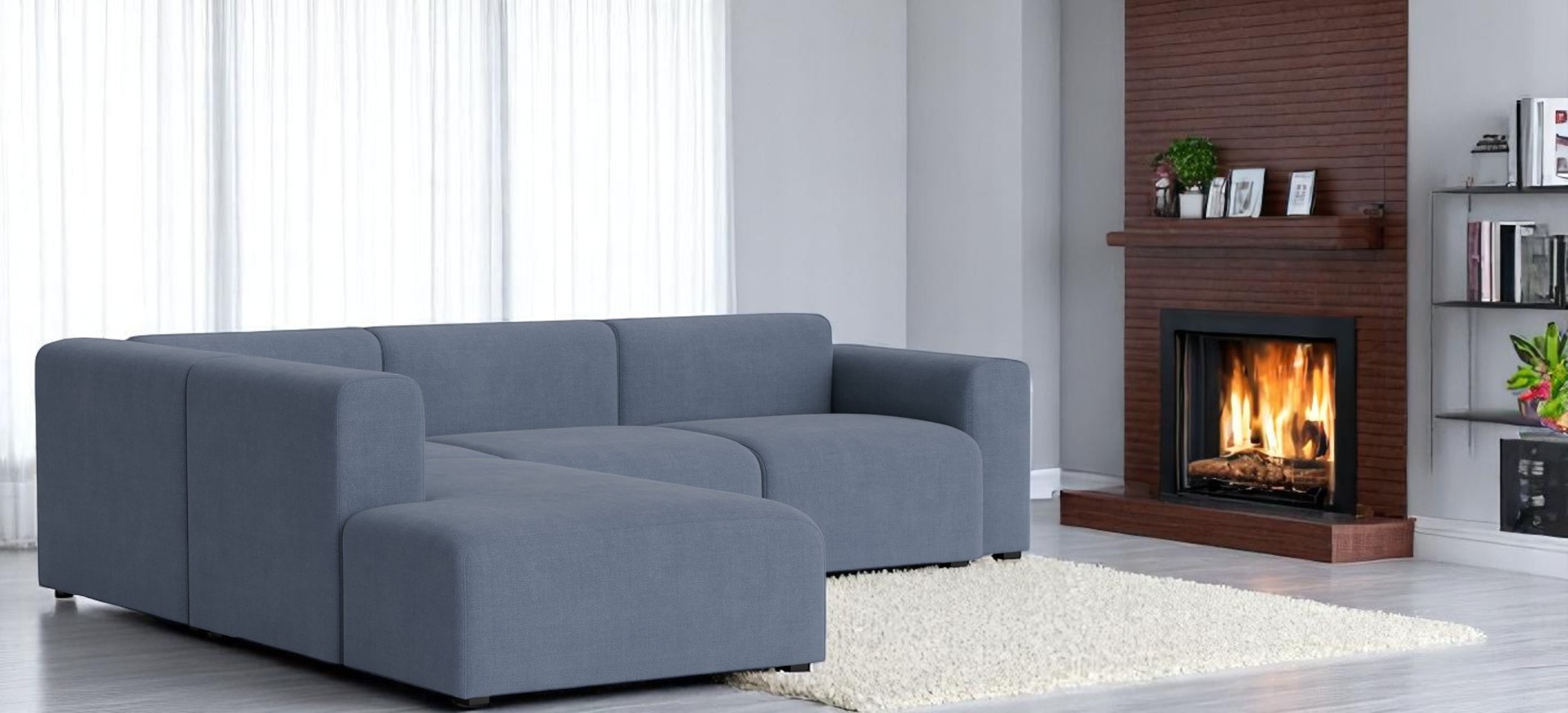 Mags Sofa Corner Combination 2 Low Armrest with armrest left Hay 