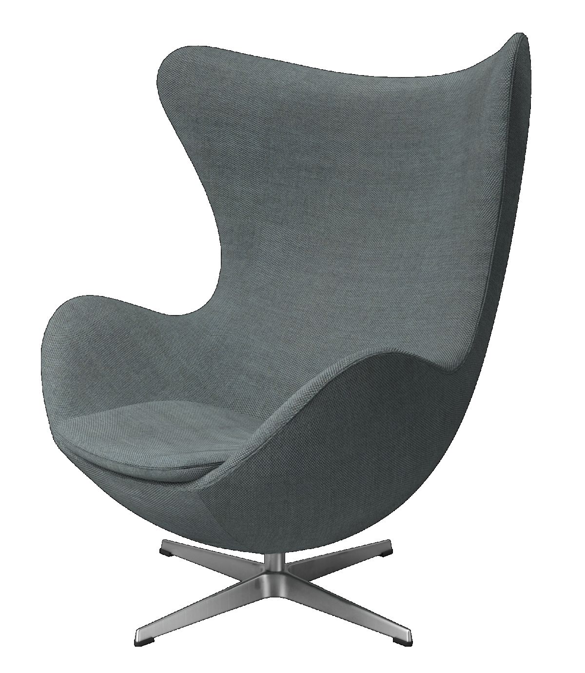 Egg Chair with Stool Re-wool Textile Fabric Light aquamarine/Nature Fritz Hansen 