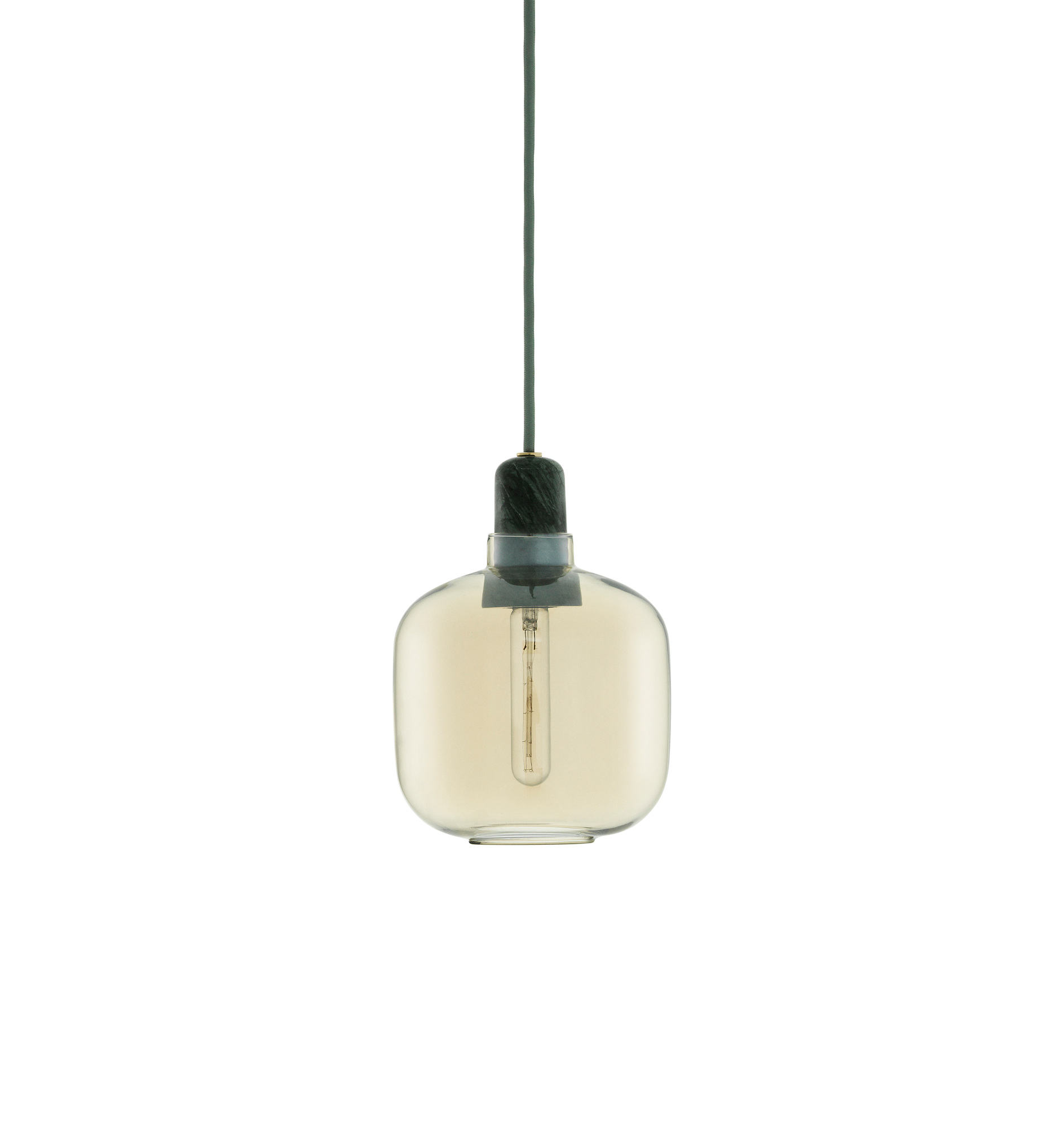 Amp Lamp Pendant light Normann Copenhagen Gold Green Ø 14 cm