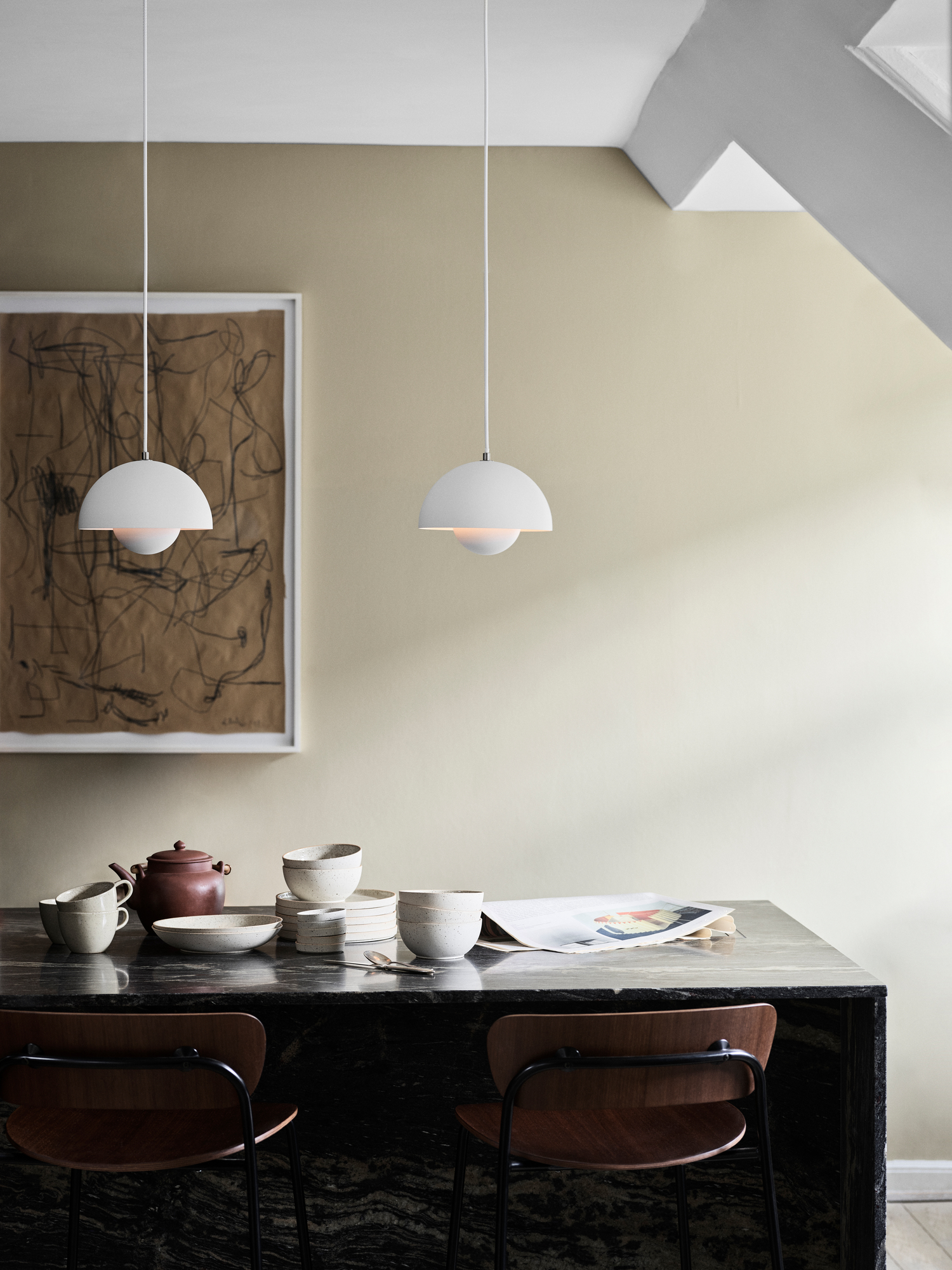 Flowerpot VP1 Pendant light AndTradition Light blue