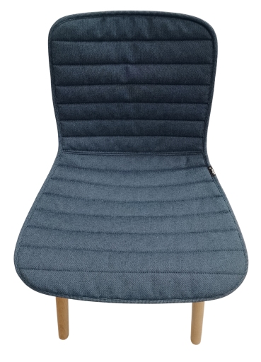 Hal Wood Fully upholstered OAK NATURE / SEAT COVER PLANO NERO/ICE BLUE Vitra SINGLE PIECES