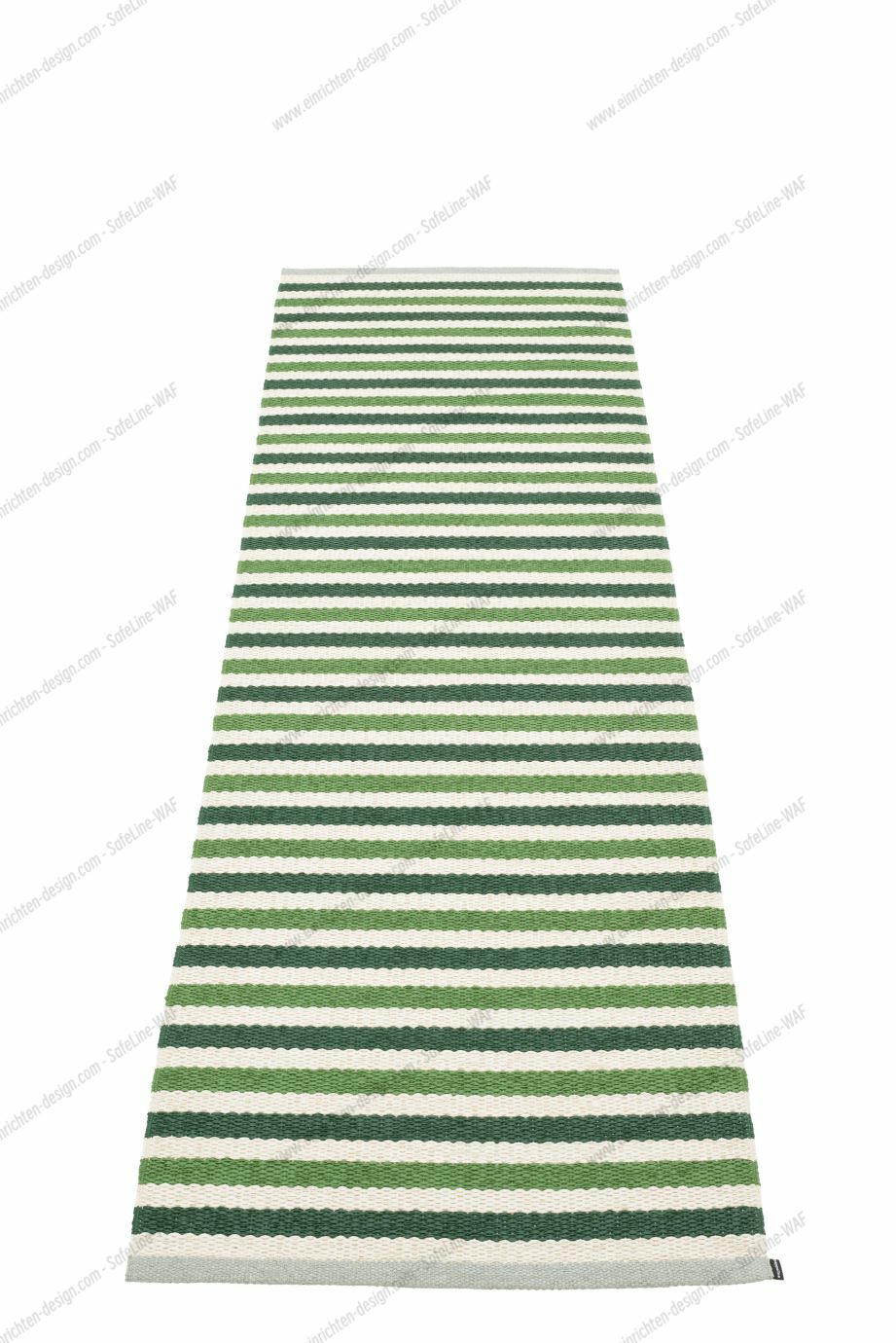 Teo Rug 70x240cm Dark Green Pappelina
