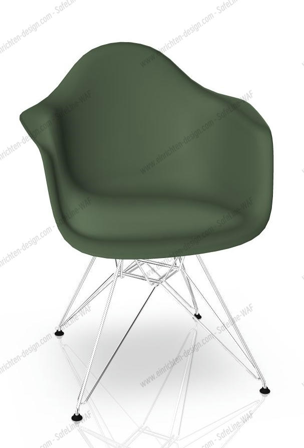 Eames Plastic Arm Chair DAR Chair Vitra Chrome - Forest