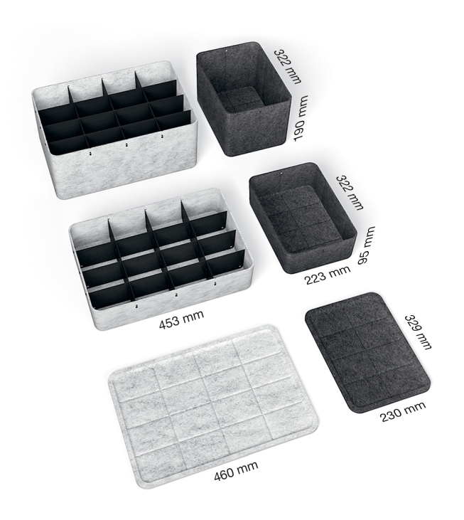 USM Haller Inos Box high with tray