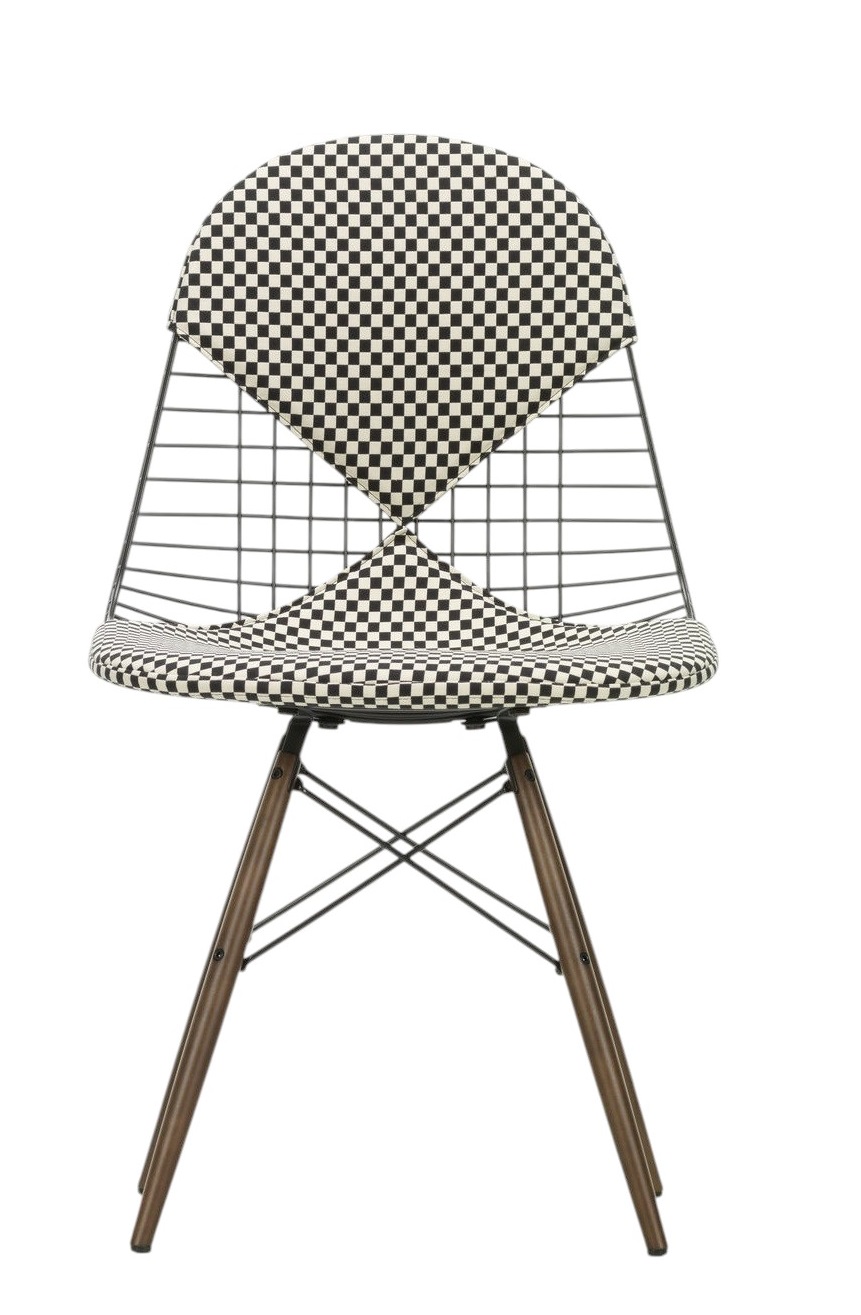DKW-2 Wire Chair Chair with Seat and Back Upholstery Vitra