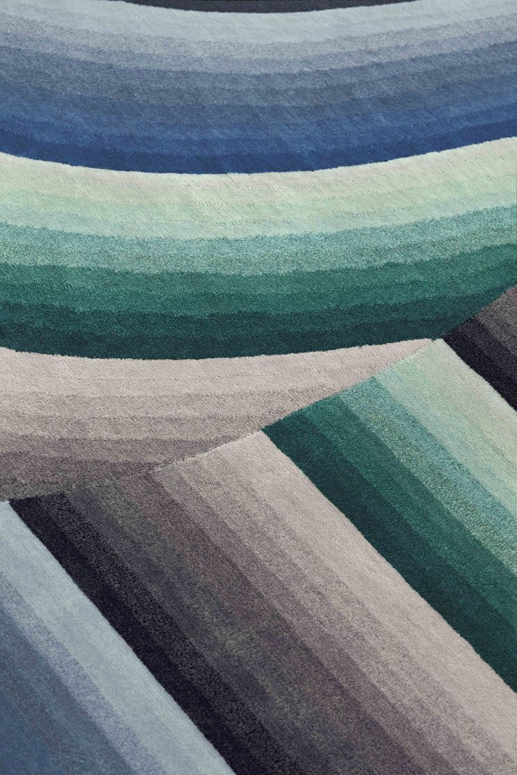 Round Mirage Rug blue Gan