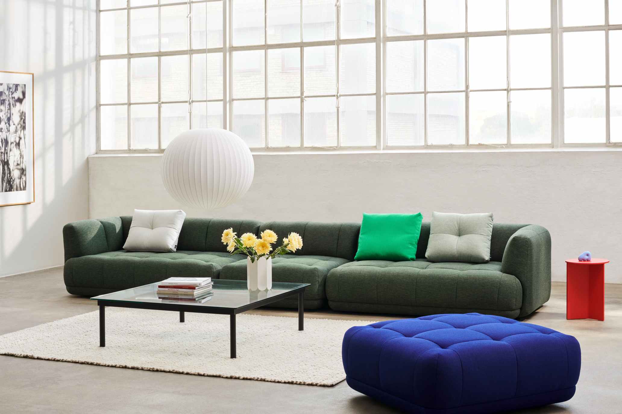 Quilton Ottoman Stool Hay