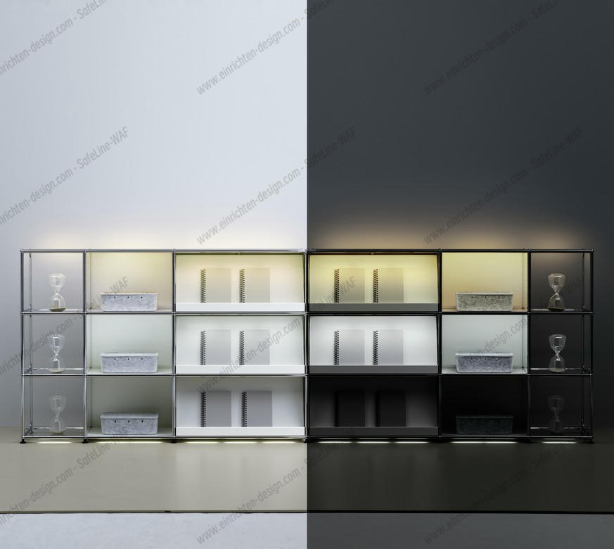 USM Haller E illuminated glas shelf 