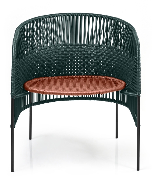 Caribe Chic Lounge Chair Lounge Chair Outdoor ames  Moss green / Copper / Black
