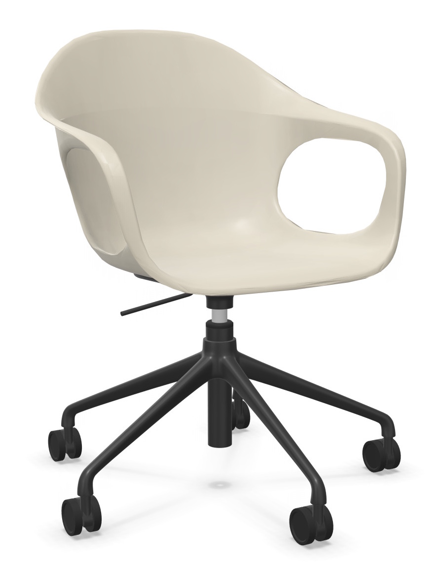 Elephantino armchair five-star frame with castors Kristalia