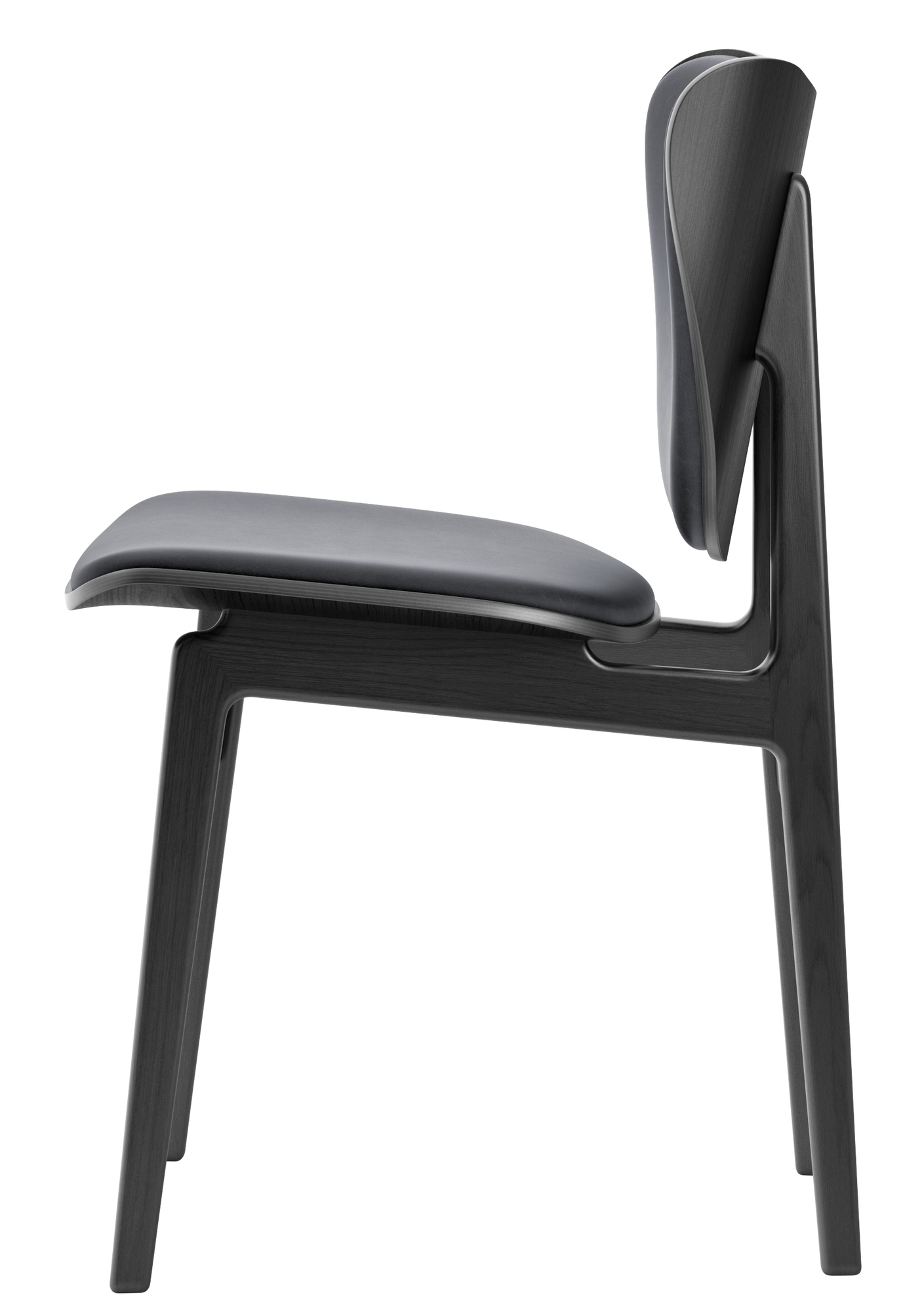 Elephant Dining Chair Leather Cover Norr11 Oak black Vintage Leather Anthracite